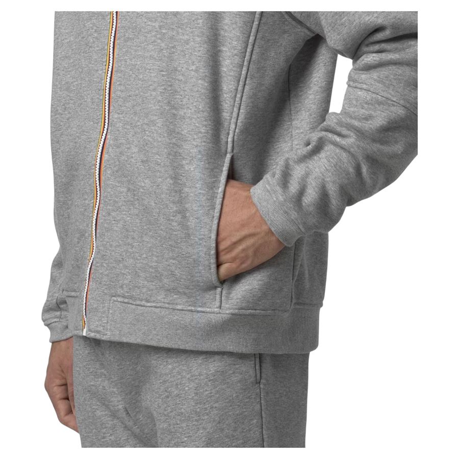 Prosper Brushed PC felpa con cappuccio e zip intera K-Way | K4147LWAH1