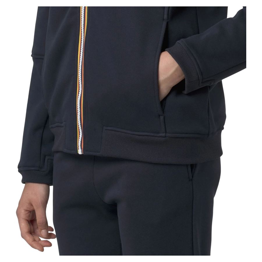 Prosper Brushed PC felpa con cappuccio e zip intera K-Way | K4147LWK89