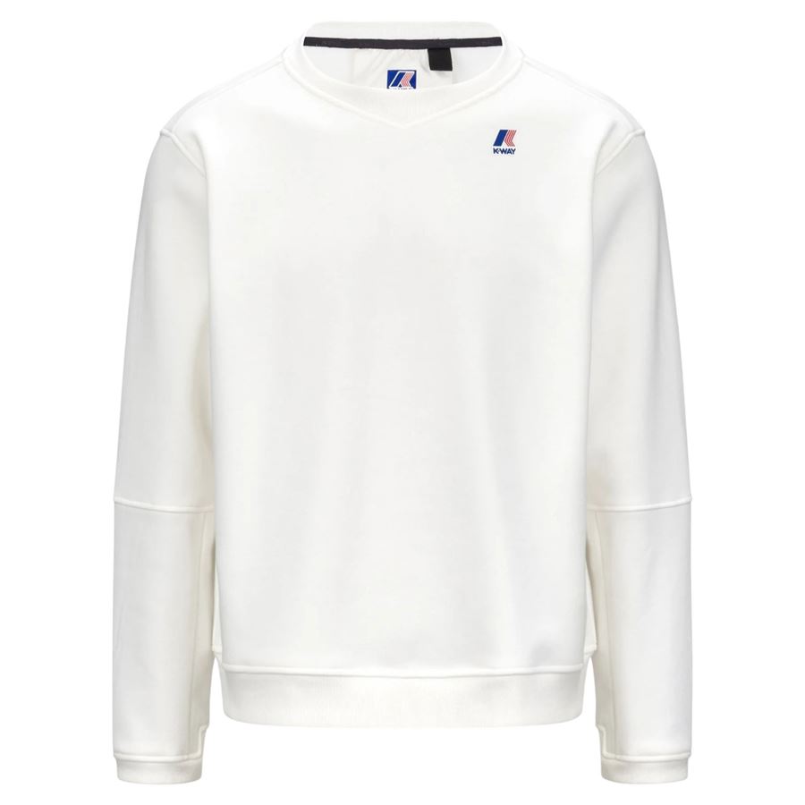 Nael Brushed Pc felpa da uomo in pile con finiture a coste K-Way | K6132MWX42