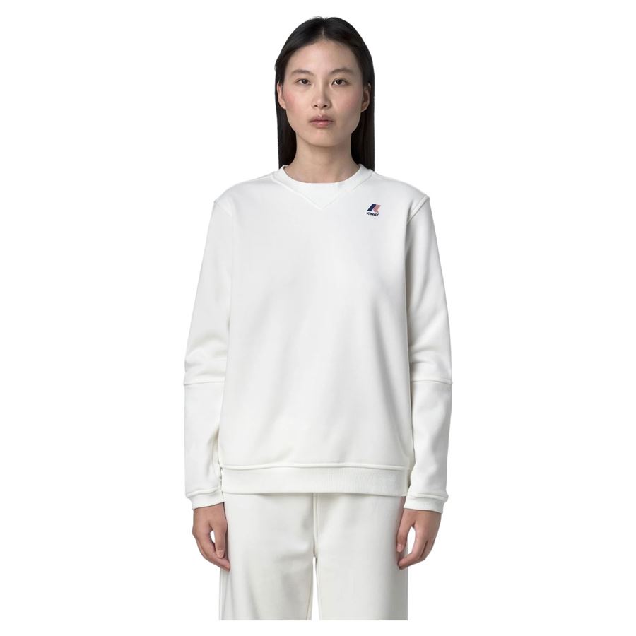 Nael Brushed Pc felpa da uomo in pile con finiture a coste K-Way | K6132MWX42