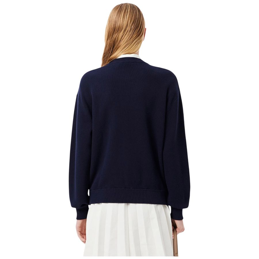 Maglione girocollo in cotone relaxed fit da donna Lacoste | AF4158166