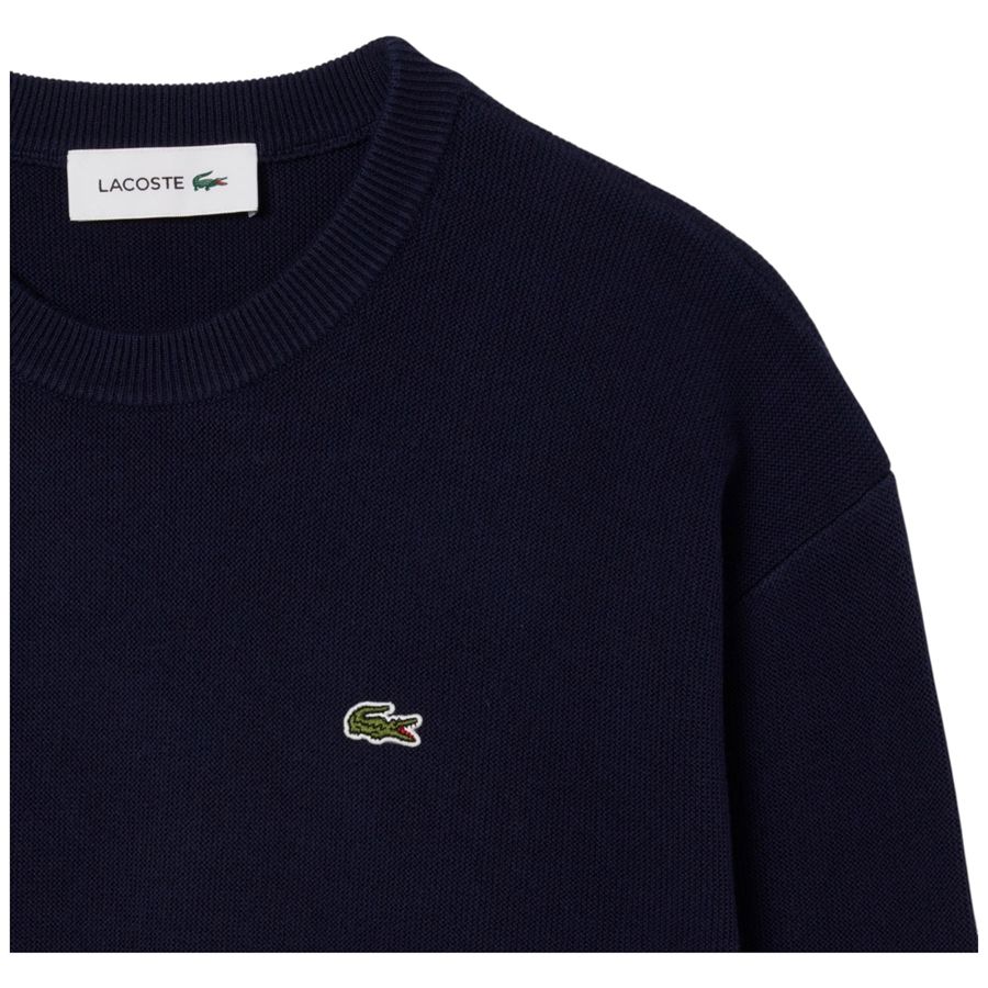 Maglione girocollo in cotone relaxed fit da donna Lacoste | AF4158166