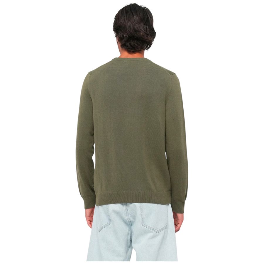 Pullover girocollo monocromatico in cotone da uomo Lacoste | AH0128E9F