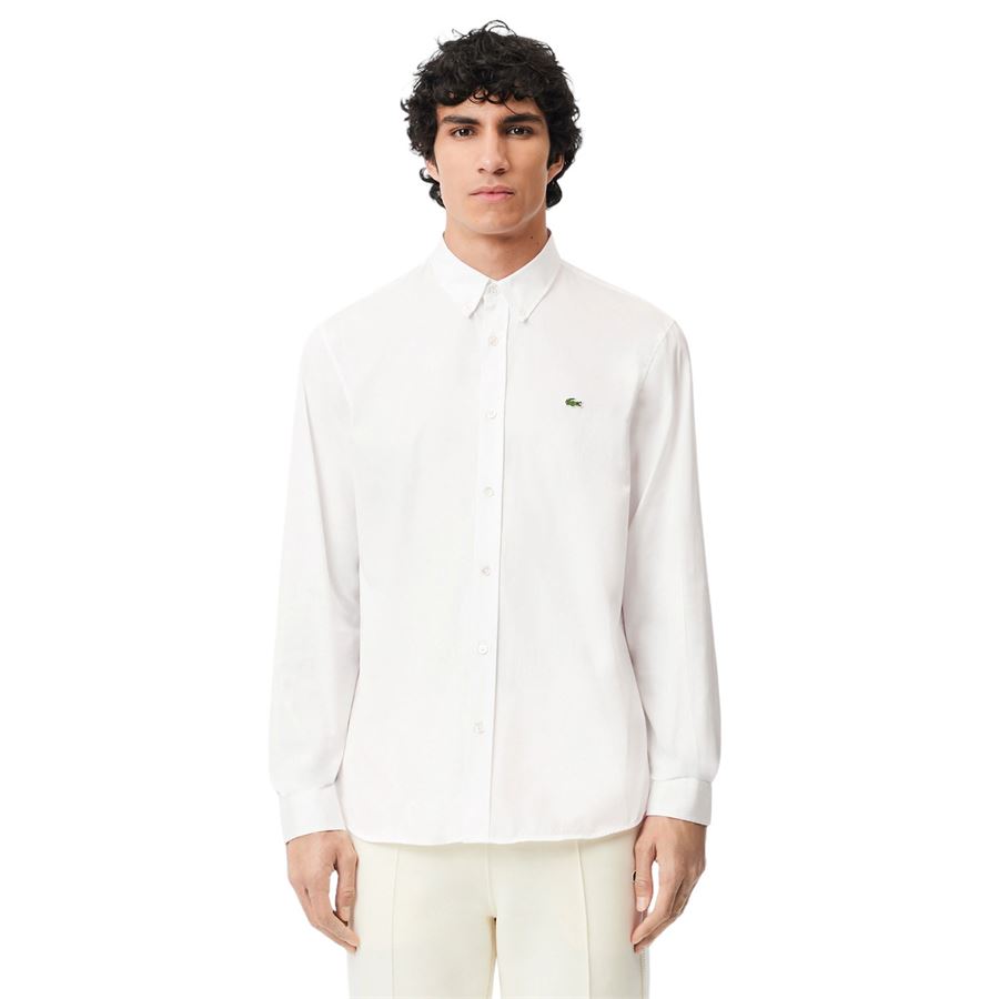 Camicia da uomo in cotone premium regular fit Lacoste | CH2933001