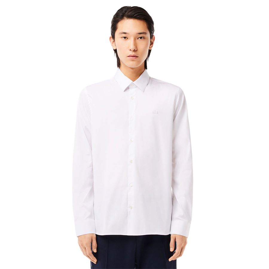 Camicia in popeline stretch slim fit da uomo Lacoste | CH5253001