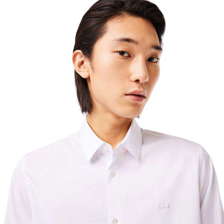 Camicia in popeline stretch slim fit da uomo Lacoste | CH5253001