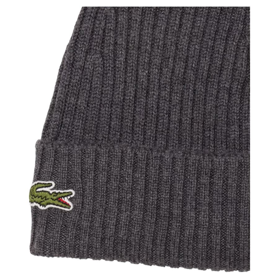 Berretto in lana spazzolata a costine unisex uomo donna Lacoste | RB0001050