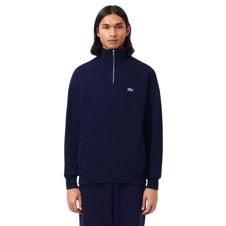 Felpa da uomo interlock con collo alto e zip Lacoste | SH1927166
