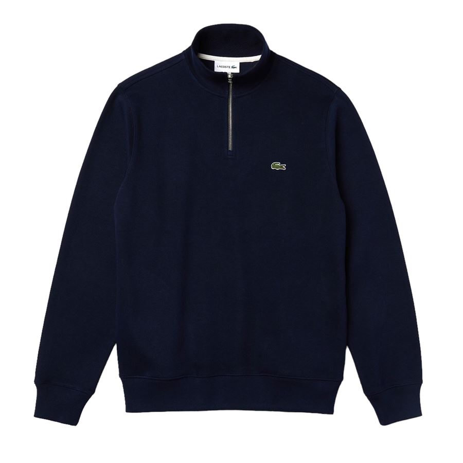 Felpa da uomo interlock con collo alto e zip Lacoste | SH1927166