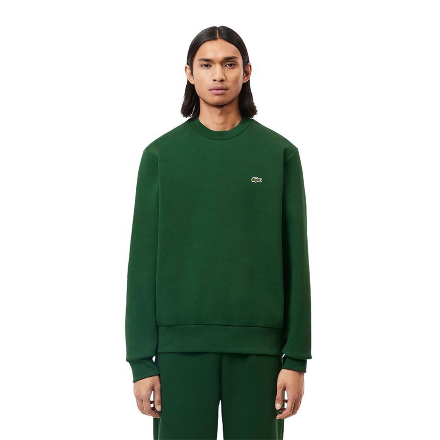 Felpa girocollo da uomo in cotone spazzolato Lacoste | SH9608132