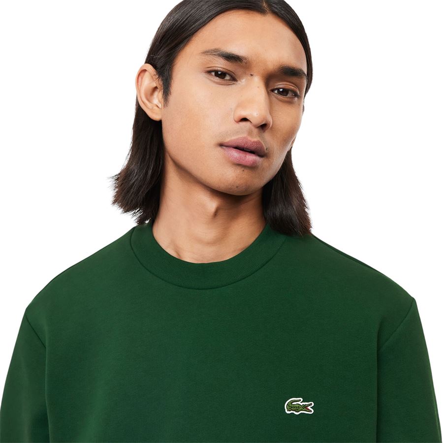 Felpa girocollo da uomo in cotone spazzolato Lacoste | SH9608132