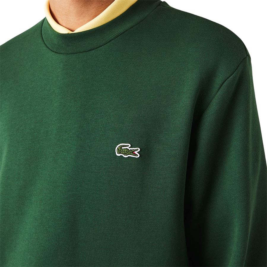 Felpa girocollo da uomo in cotone spazzolato Lacoste | SH9608132