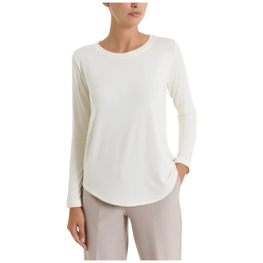 Maglietta girocollo con manica lunga in Eco Viscosa da donna Ragno | 70121R004