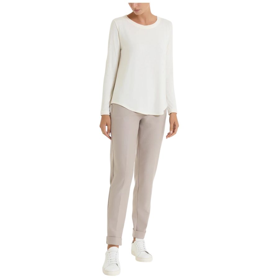 Maglietta girocollo con manica lunga in Eco Viscosa da donna Ragno | 70121R004