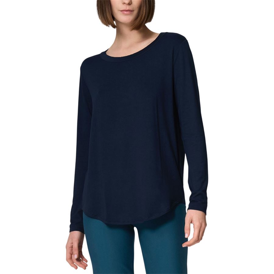 Maglietta girocollo con manica lunga in Eco Viscosa da donna Ragno | 70121R078