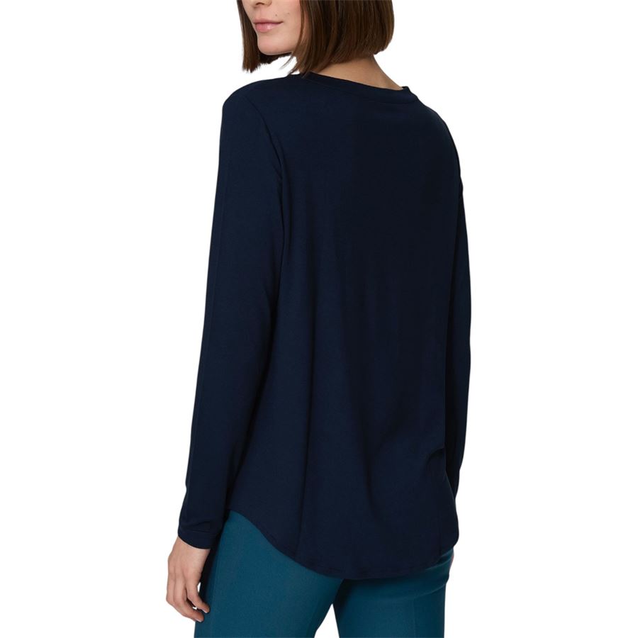Maglietta girocollo con manica lunga in Eco Viscosa da donna Ragno | 70121R078