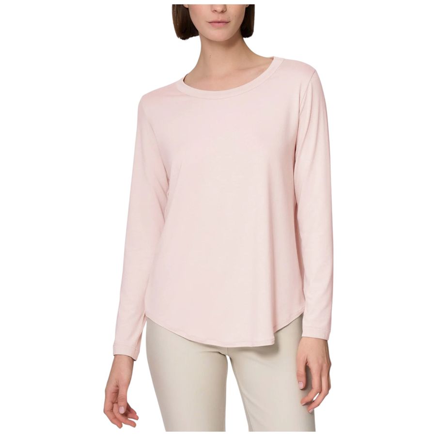 Maglietta girocollo con manica lunga in Eco Viscosa da donna Ragno | 70121RB08