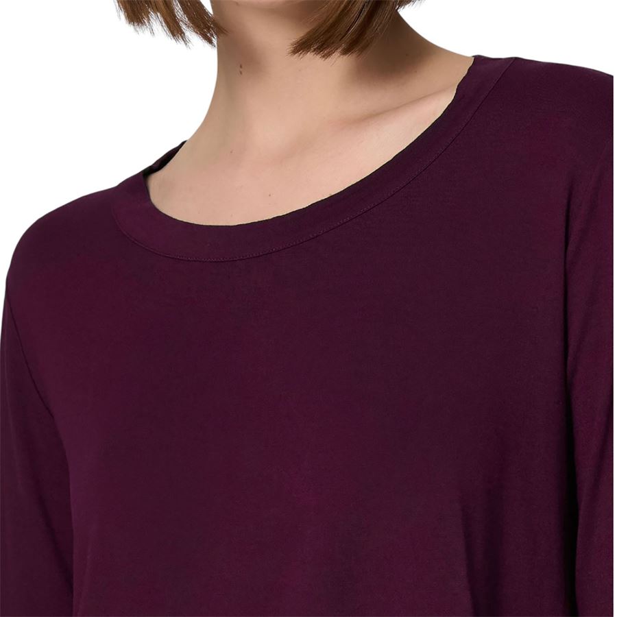 Maglietta girocollo con manica lunga in Eco Viscosa da donna Ragno | 70121RB95