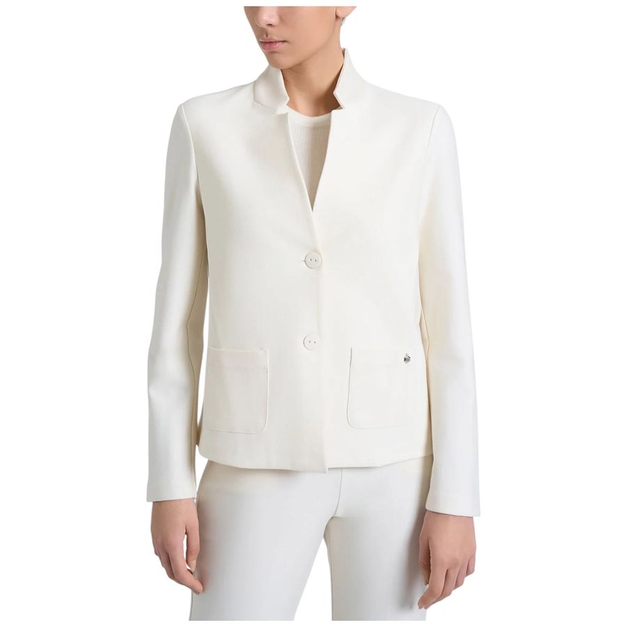 Blazer corto revers da donna in Compact Ragno | DO23G9004