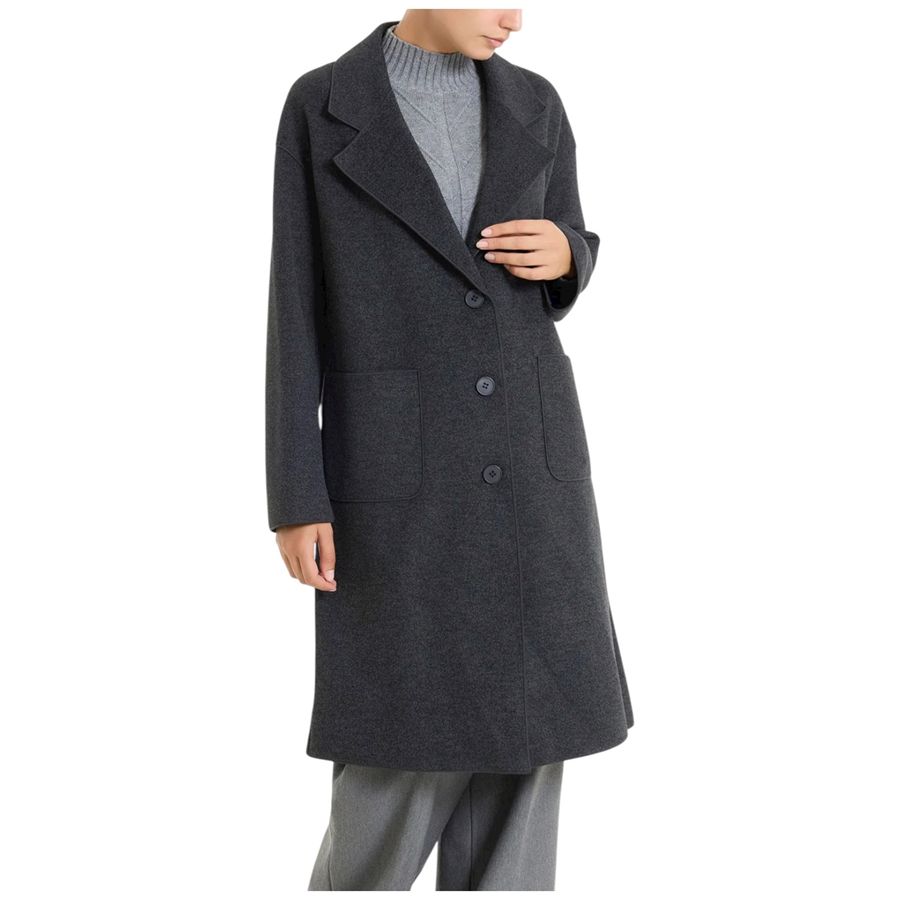 Cappotto da donna con bottoni in Vegan Wool Ragno | DQ61KW489M