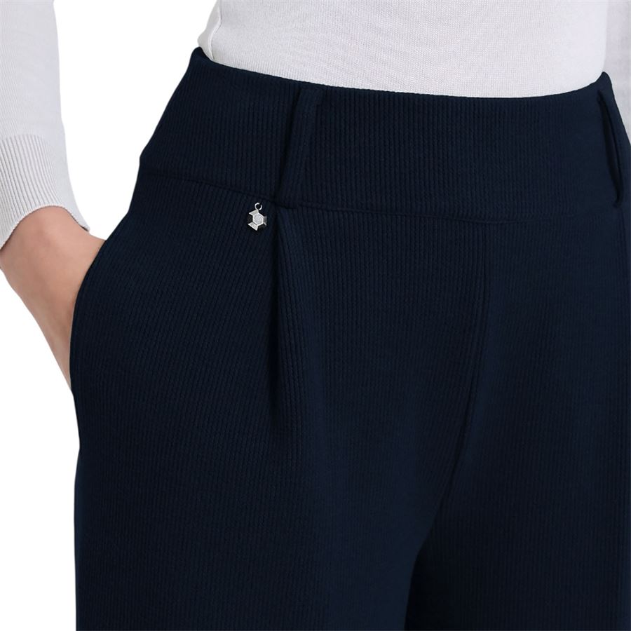Pantalone a carota con tasche e pinces in Velvet da donna Ragno | DR23PF078