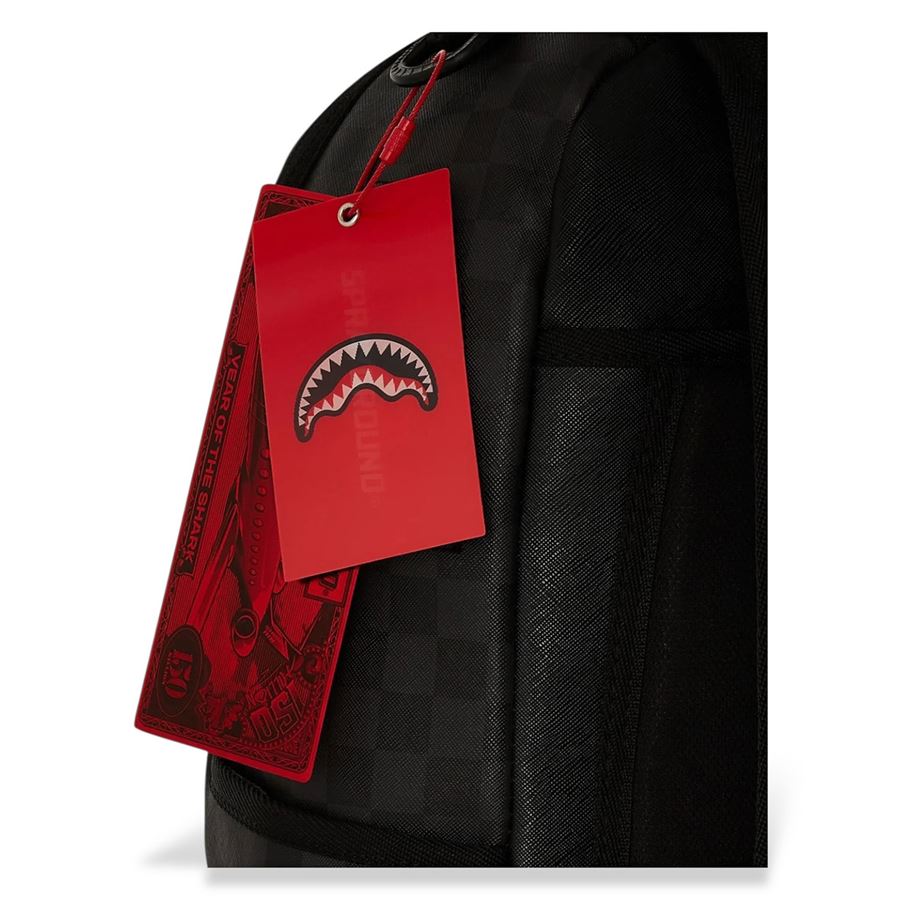 Black Chenille Sip Dlxsv Backpack zaino Sprayground | 910B7602NSZ