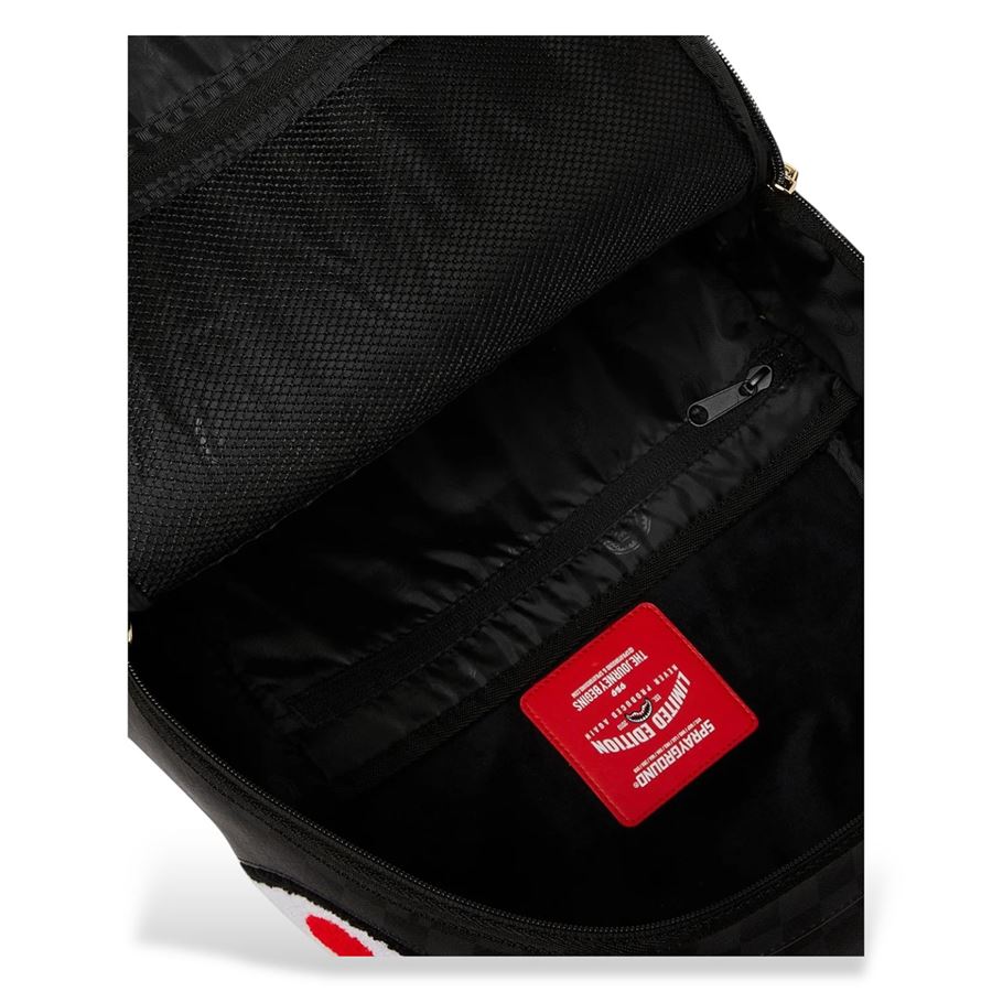 Black Chenille Sip Dlxsv Backpack zaino Sprayground | 910B7602NSZ
