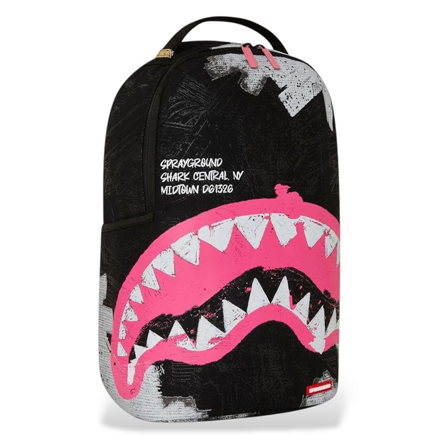 Shark Central Sorbet Hand Painted Dlx-cotton Backpack zaino Sprayground | 910B7631NSZ