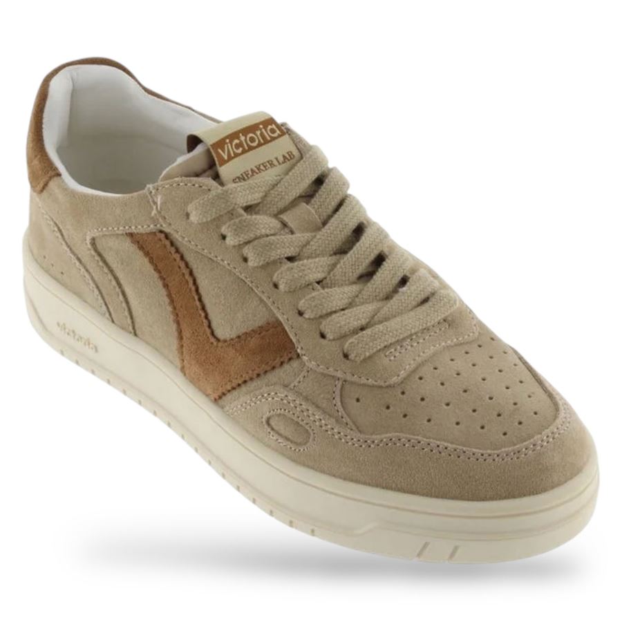 Seul bicolor sneakers unisex uomo donna in crosta Victoria | 1257127BEIGE