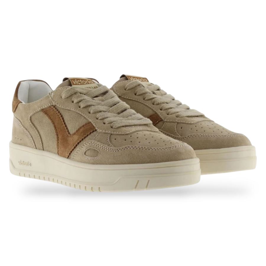 Seul bicolor sneakers unisex uomo donna in crosta Victoria | 1257127BEIGE