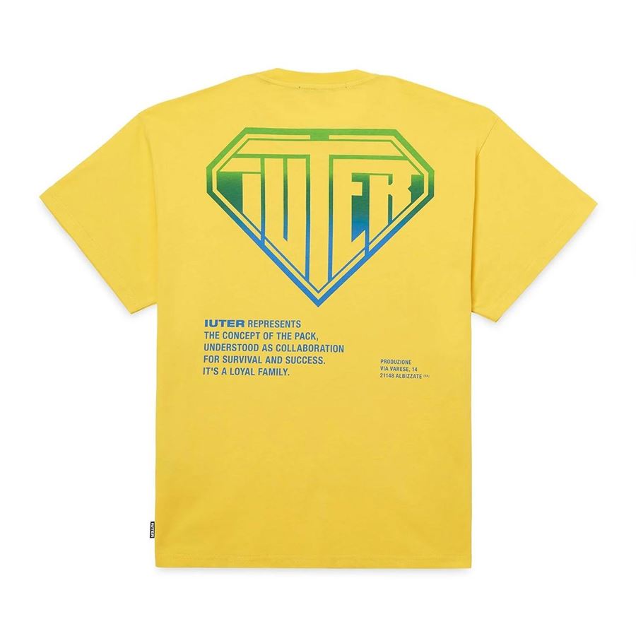 Double logo tee t-shirt mc uomo Iuter | 21SITS02YELLOW