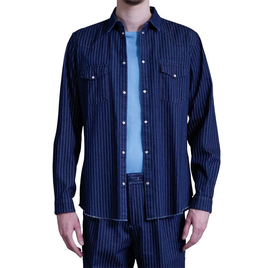 CAMICIA GESSATA Berna | M2203383BLU
