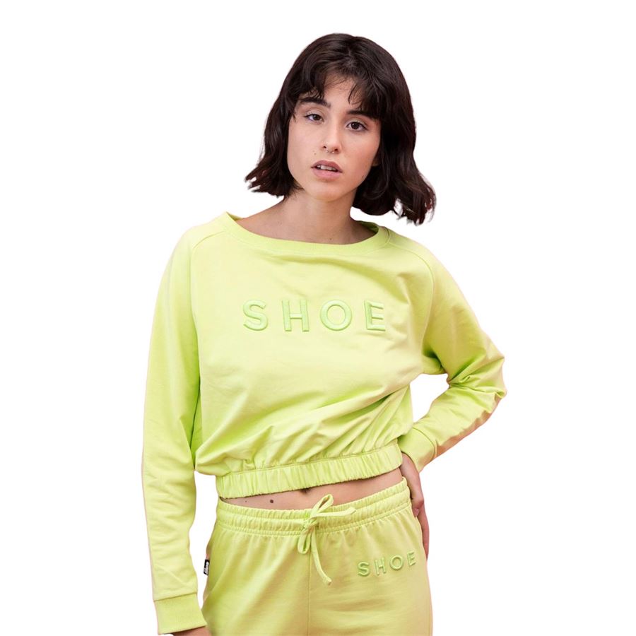 CROP CREWNECK SWEATSHIRT Shoeshine | S22GRATA4750LIME