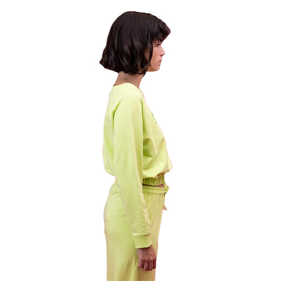 CROP CREWNECK SWEATSHIRT Shoeshine | S22GRATA4750LIME