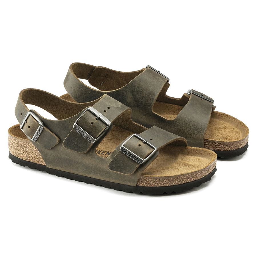 Milano Oiled Leather sandalo da uomo Birkenstock | 1019454X
