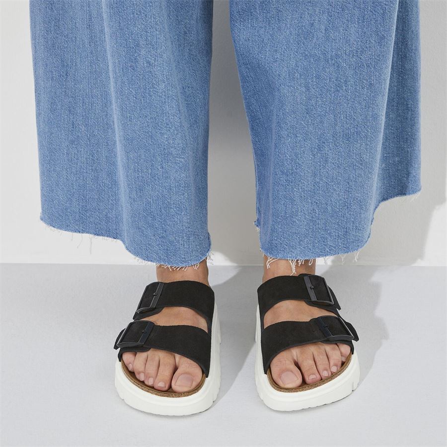 Arizona Chunky Suede Leather ciabatta platform da donna Birkenstock | 1023717X