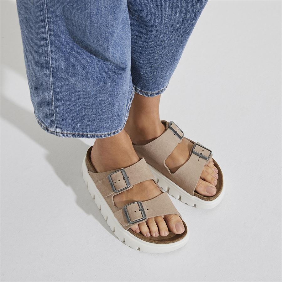 Arizona Chunky Suede Leather ciabatta platform da donna Birkenstock | 1024950X