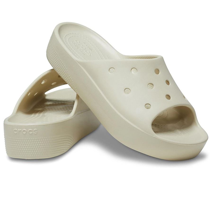 CLASSIC PLATFORM SLIDE W Crocs | 208180BONE