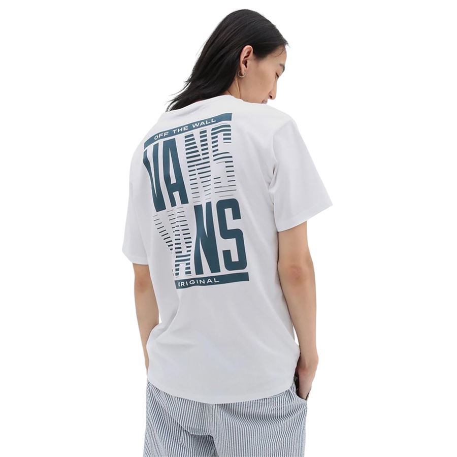 M OFF THE WALL STACKED TYPED SS TEE Vans | VN0007UQWHT