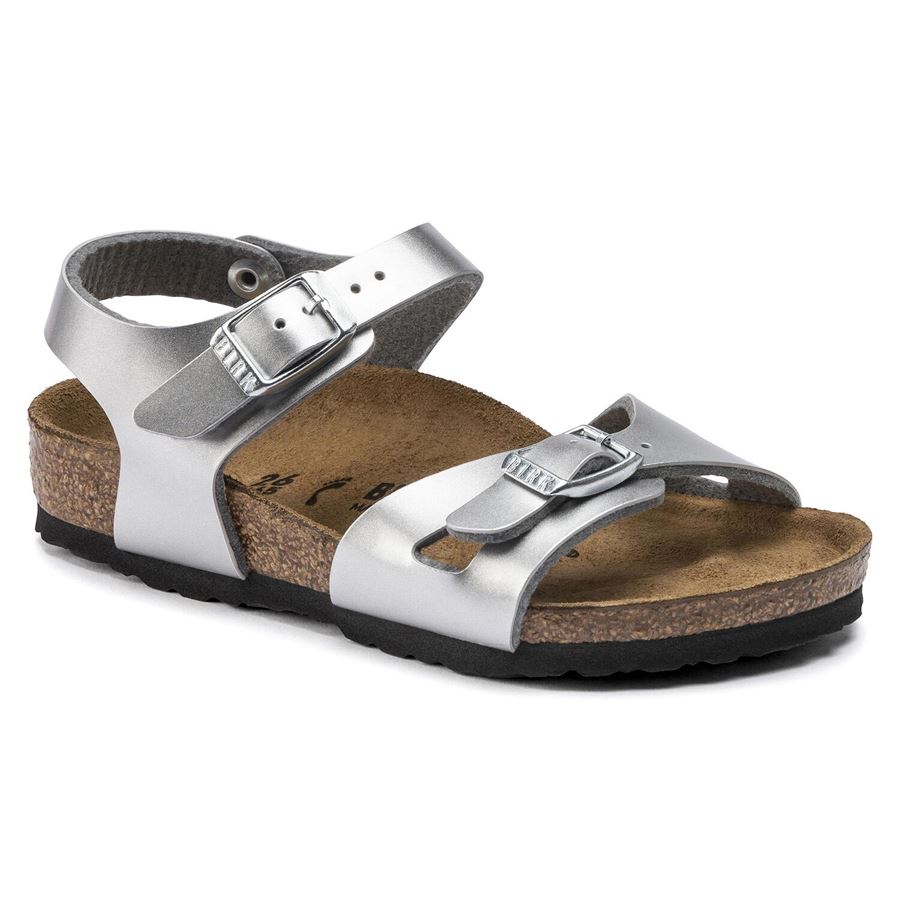 Rio Kids electric metallic silver, Birko Flor - Calz. Stretta Birkenstock | 1019201X