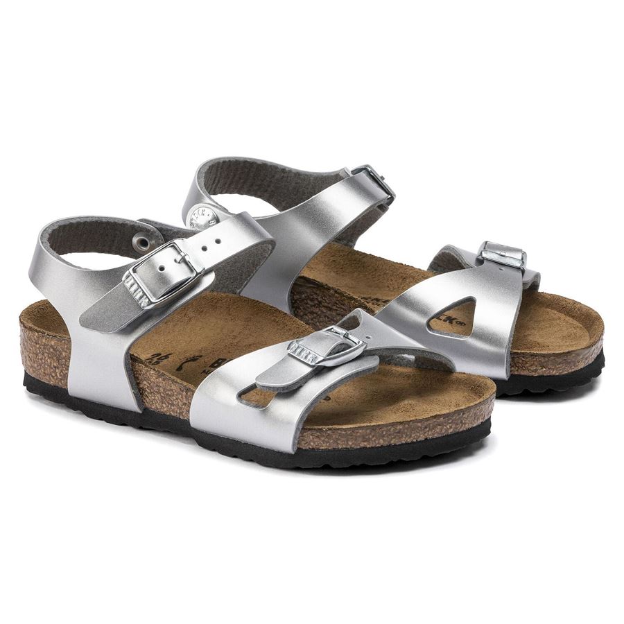 Rio Kids electric metallic silver, Birko Flor - Calz. Stretta Birkenstock | 1019201X
