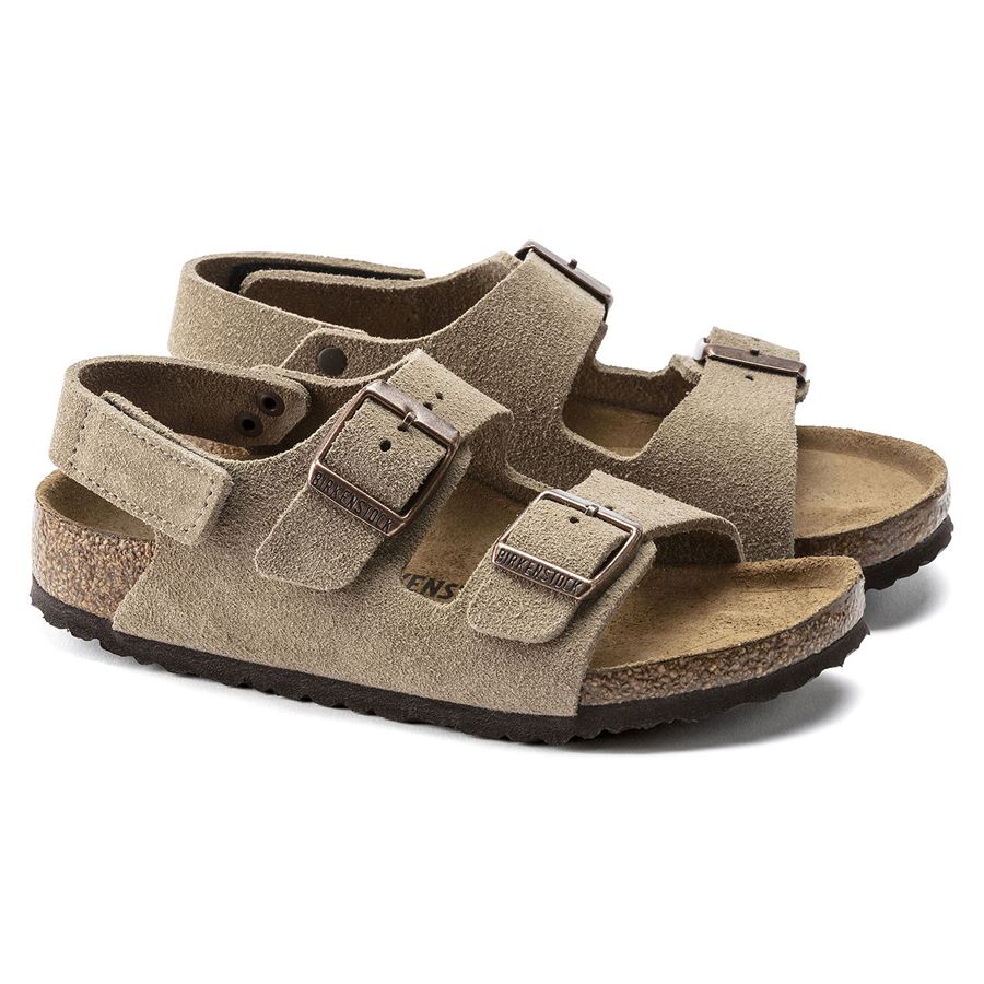 Milano HL Kids taupe, Suede Leather - Calz. Stretta Birkenstock | 1021723X