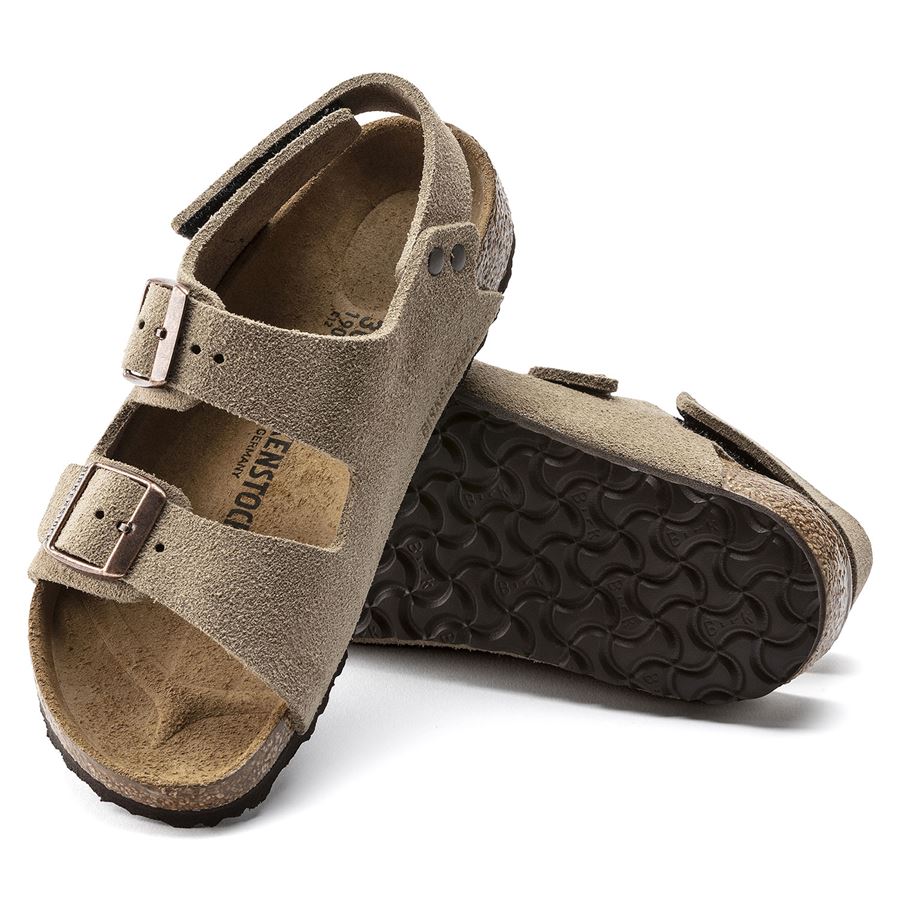Milano HL Kids taupe, Suede Leather - Calz. Stretta Birkenstock | 1021723X