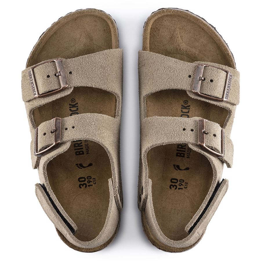 Milano HL Kids taupe, Suede Leather - Calz. Stretta Birkenstock | 1021723X