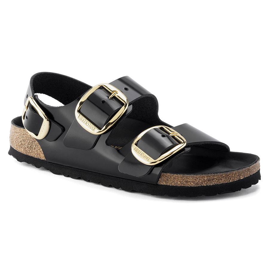 Milano Big Buckle shine black, Natural Leather - Calz. Stretta Birkenstock | 1024211X