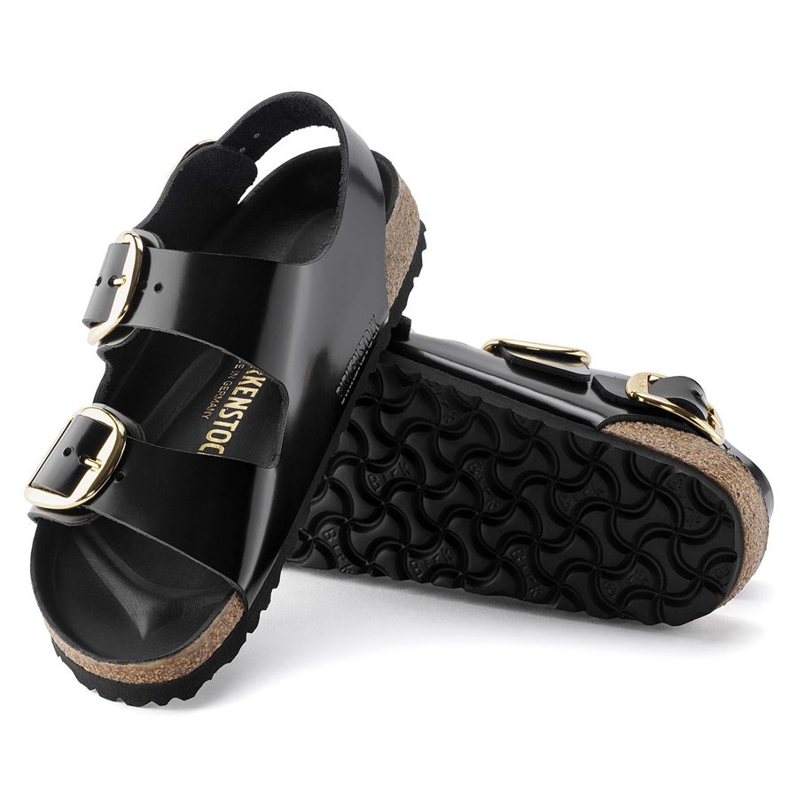 Milano Big Buckle shine black, Natural Leather - Calz. Stretta Birkenstock | 1024211X