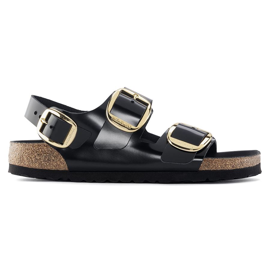 Milano Big Buckle shine black, Natural Leather - Calz. Stretta Birkenstock | 1024211X