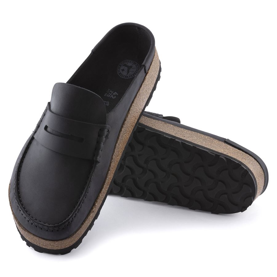 Naples black, Oiled Leather - Calz. Stretta sabot da uomo Birkenstock | 1025041X