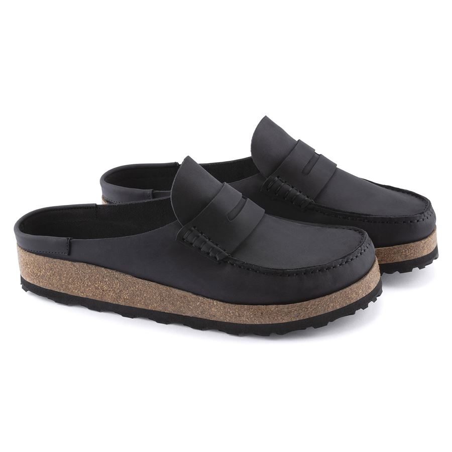 Naples black, Oiled Leather - Calz. Stretta sabot da uomo Birkenstock | 1025041X