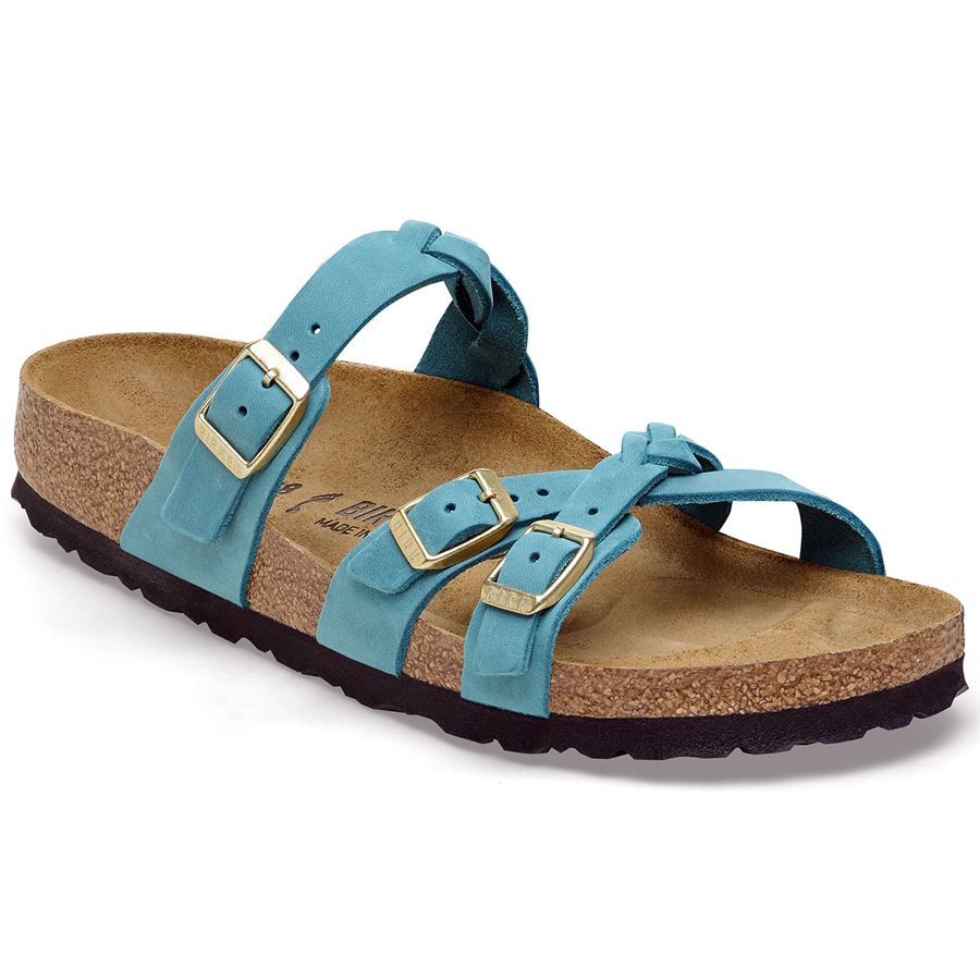 Franca Braided biscay bay, Oiled Leather - Calz. Stretta Birkenstock | 1026305X